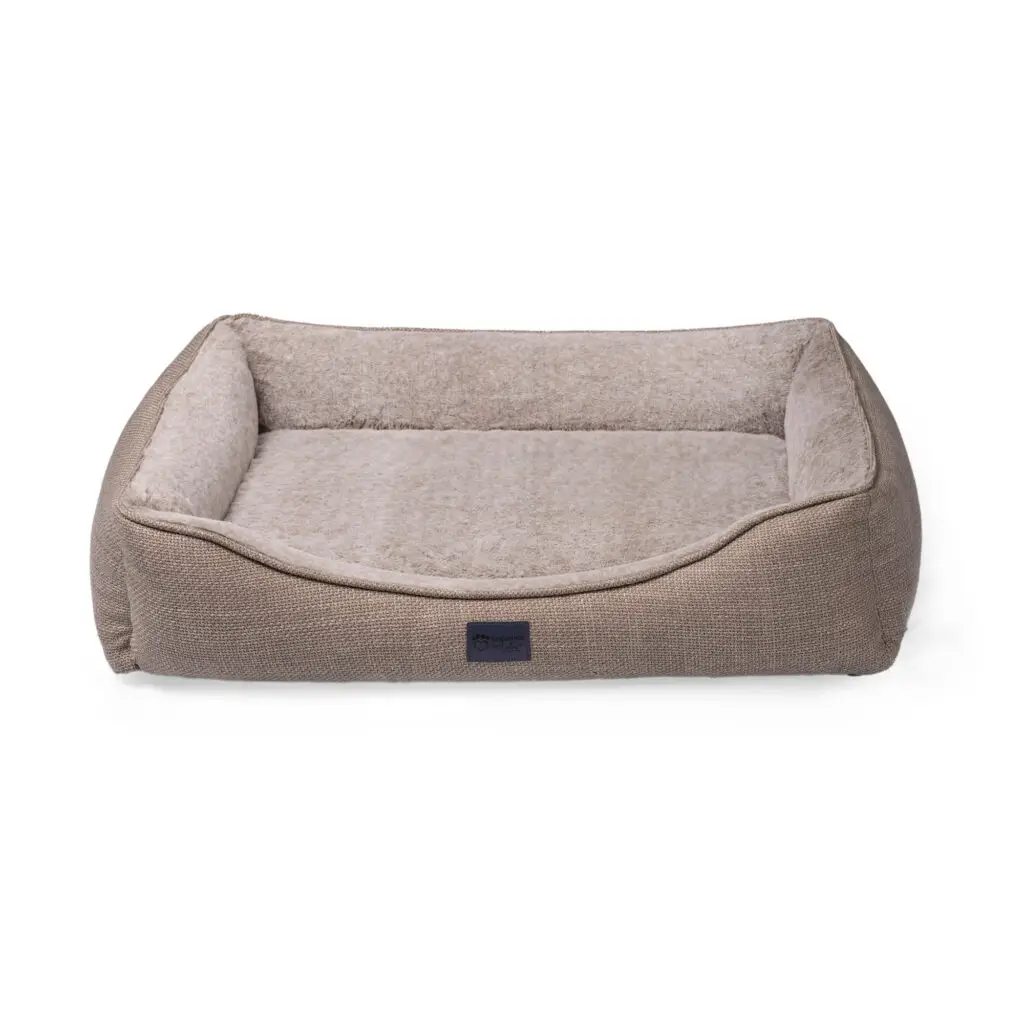 Front view of the Superior Ortho Haven orthopaedic dog bed with cushioned bolsters
