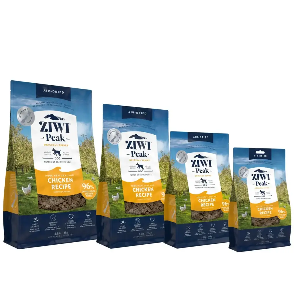 ZIWI Peak air-dried chicken dog food assorted sizes
