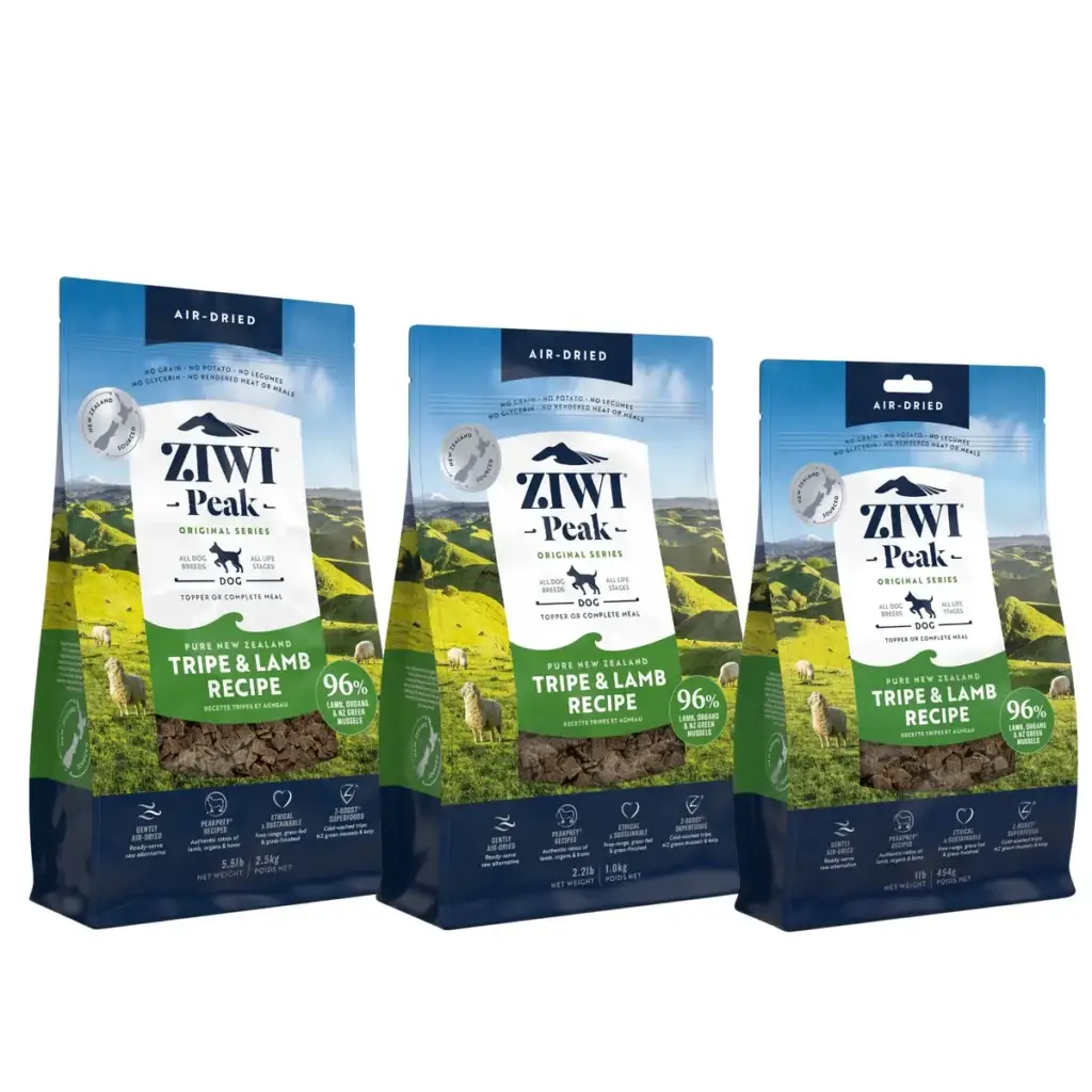 ZIWI Peak Tripe & Lamb dog food assorted sizes