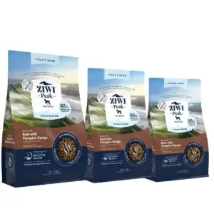 Ziwi Peak Steam & Dried Beef with Pumpkin dog food available in multiple sizes