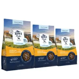 Ziwi Peak Steam & Dried Chicken with Orchard Fruits dog food available in multiple sizes