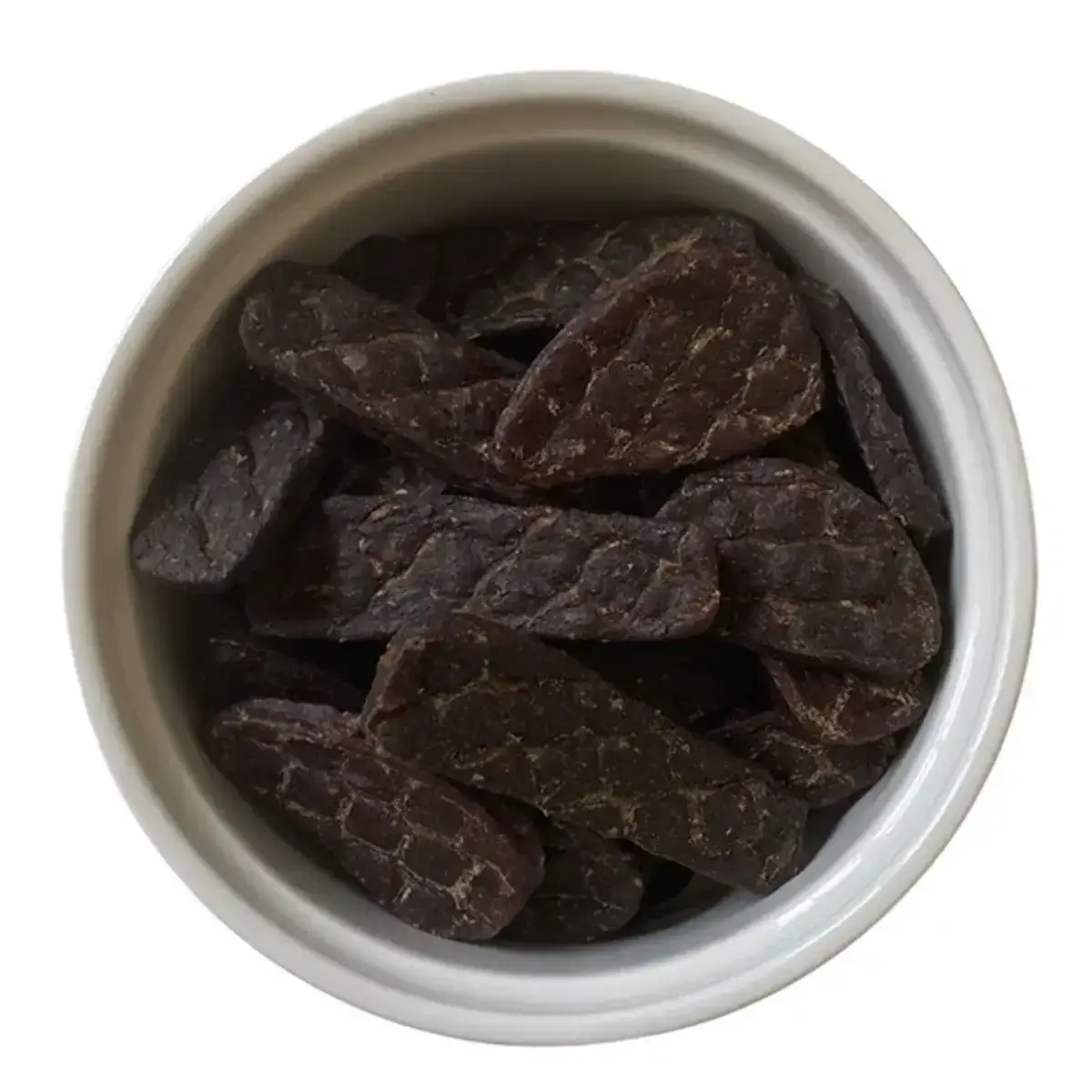Prime Cut Kangaroo Dog Treats in bowl