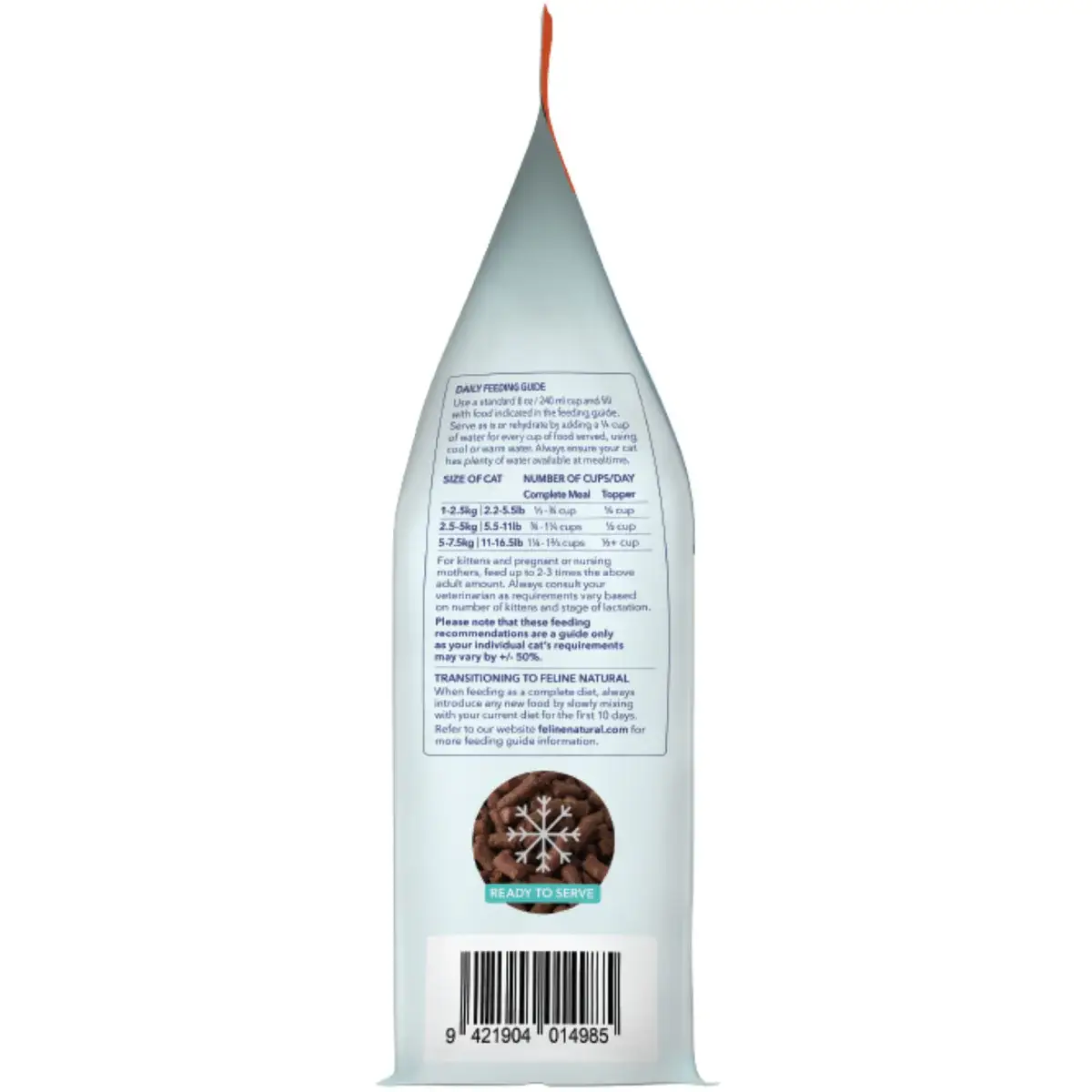 Freeze Dried Beef & Hoki Feast side of bag